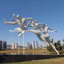 High polishing sports theme stainless steel sculpture for garden decoration